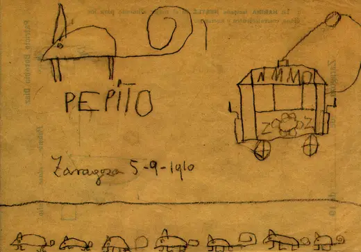 Dibujos de su infancia