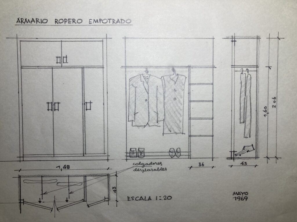 Armario ropero empotrado - diseño José Borobio