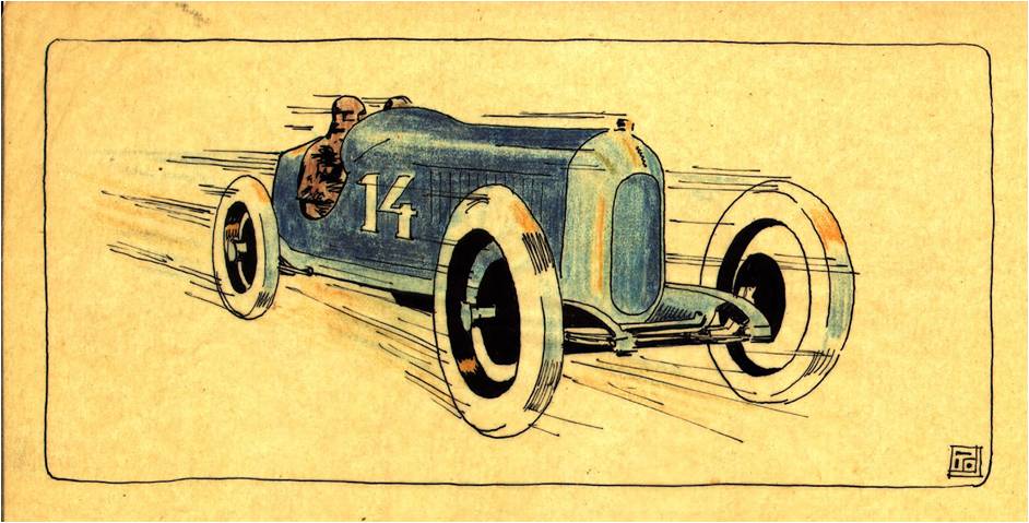 Coche azul - José Borobio