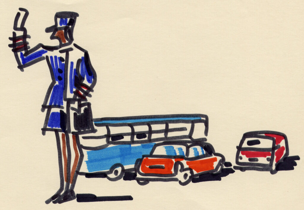 Dibujo a rotuladores años 70 - José Borobio